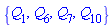 {Q[1], Q[6], Q[7], Q[10]}