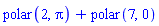 polar(2, Pi)+polar(7, 0)