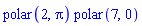 polar(2, Pi)*polar(7, 0)