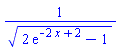 1/(2*exp(-2*x+2)-1)^(1/2)