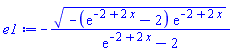 -(-(exp(-2+2*x)-2)*exp(-2+2*x))^(1/2)/(exp(-2+2*x)-2)