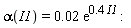 alpha(I1) = 0.2e-1*exp(.4*I1)