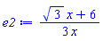 (1/3)*(3^(1/2)*x+6)/x