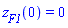 z[F1](0) = 0