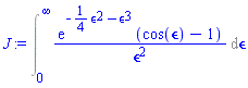 Int(exp(-(1/4)*epsilon^2-epsilon^3)*(cos(epsilon)-1)/epsilon^2, epsilon = 0 .. infinity)