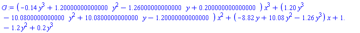 (-.14*y^3+1.20000000000000*y^2-1.26000000000000*y+.200000000000000)*x^3+(1.20*y^3-10.0800000000000*y^2+10.0800000000000*y-1.20000000000000)*x^2+(-8.82*y+10.08*y^2-1.26*y^3)*x+1.-1.2*y^2+.2*y^3