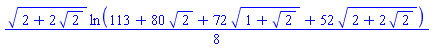 (1/8)*(2+2*2^(1/2))^(1/2)*ln(113+80*2^(1/2)+72*(1+2^(1/2))^(1/2)+52*(2+2*2^(1/2))^(1/2))