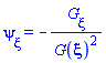 diff(psi(xi), xi) = -(diff(G(xi), xi))/G(xi)^2