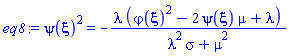 psi(xi)^2 = -lambda*(varphi(xi)^2-2*psi(xi)*mu+lambda)/(lambda^2*sigma+mu^2)