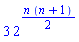 3*2^((1/2)*n*(n+1))