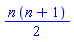 (1/2)*n*(n+1)