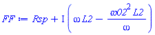 Rsp+I*(omega*L2-omega02^2*L2/omega)