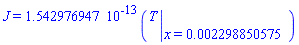 J = 0.1542976947e-12*(eval(T, x = 0.2298850575e-2))