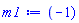 `#mrow(mo("("),mo("&uminus0;"),mo("1)"))`