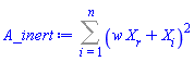 Sum((X__r*w+X__i)^2, i = 1 .. n)