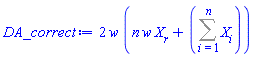2*w*(n*w*X__r+Sum(X__i, i = 1 .. n))