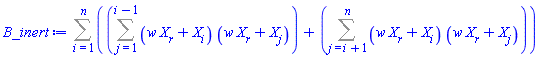Sum(Sum((X__r*w+X__i)*(X__r*w+X__j), j = 1 .. i-1)+Sum((X__r*w+X__i)*(X__r*w+X__j), j = i+1 .. n), i = 1 .. n)