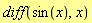 diff(sin(x), x)
