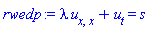 lambda*u[x, x]+u[t] = s