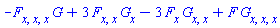 -(diff(diff(diff(F, x), x), x))*G+3*(diff(diff(F, x), x))*(diff(G, x))-3*(diff(F, x))*(diff(diff(G, x), x))+F*(diff(diff(diff(G, x), x), x))