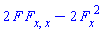 2*F*(diff(diff(F, x), x))-2*(diff(F, x))^2