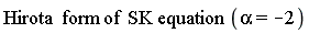 Hirota*form*of*SK*equation*(alpha = -2)