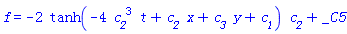 f = -2*tanh(-4*c__2^3*t+c__2*x+c__3*y+c__1)*c__2+_C5