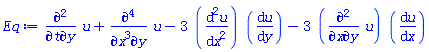 diff(diff(u, t), y)+diff(diff(diff(diff(u, x), x), x), y)-3*(diff(diff(u, x), x))*(diff(u, y))-3*(diff(diff(u, x), y))*(diff(u, x))