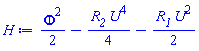 (1/2)*Phi(xi)^2-(1/4)*R__2*U(xi)^4-(1/2)*R__1*U(xi)^2