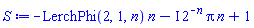 -LerchPhi(2, 1, n)*n-I*2^(-n)*Pi*n+1