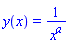 y(x) = 1/x^a