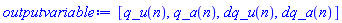 [q_u(n), q_a(n), dq_u(n), dq_a(n)]