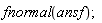 fnormal(ansf)