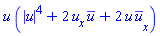 u(x, t)*(abs(u(x, t))^4+2*(diff(u(x, t), x))*conjugate(u(x, t))+2*u(x, t)*(diff(conjugate(u(x, t)), x)))
