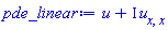 u(x, t)+I*(diff(diff(u(x, t), x), x))