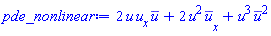 2*u(x, t)*(diff(u(x, t), x))*conjugate(u(x, t))+2*u(x, t)^2*(diff(conjugate(u(x, t)), x))+u(x, t)^3*conjugate(u(x, t))^2