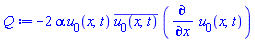 -2*alpha*u[0](x, t)*conjugate(u[0](x, t))*(diff(u[0](x, t), x))