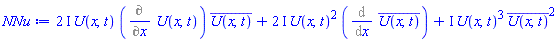 I*(Diff(Diff(U(x, t), x), x))+(2*I)*U(x, t)*(Diff(U(x, t), x))*conjugate(U(x, t))+(2*I)*U(x, t)^2*(Diff(conjugate(U(x, t)), x))+I*U(x, t)^3*conjugate(U(x, t))^2-I*(Diff(U(x, t), x, x))