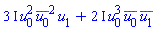 (3*I)*u[0]^2*conjugate(u[0])^2*u[1]+(2*I)*u[0]^3*conjugate(u[0])*conjugate(u[1])