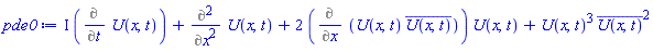 I*(Diff(U(x, t), t))+Diff(U(x, t), x, x)+2*(Diff(U(x, t)*conjugate(U(x, t)), x))*U(x, t)+U(x, t)^3*conjugate(U(x, t))^2