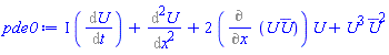 I*(Diff(U(x, t), t))+Diff(U(x, t), x, x)+2*(Diff(U(x, t)*conjugate(U(x, t)), x))*U(x, t)+U(x, t)^3*conjugate(U(x, t))^2