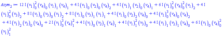 (12*I)*v[1][0]^2*v[4][0]*v[1][1]*v[4][1]+(4*I)*v[1][0]*v[2][0]*v[4][2]+(4*I)*v[1][1]*v[2][0]*v[4][1]+(6*I)*v[1][0]^2*v[4][0]^2*v[1][2]+(4*I)*v[1][0]^2*v[3][2]+(8*I)*v[1][0]*v[3][0]*v[1][2]+(8*I)*v[1][0]*v[3][1]*v[1][1]+(4*I)*v[1][0]*v[2][2]*v[4][0]+(4*I)*v[1][0]^3*v[4][0]*v[4][2]+(4*I)*v[1][2]*v[2][0]*v[4][0]+(2*I)*v[1][0]^3*v[4][1]^2+(4*I)*v[1][0]*v[2][1]*v[4][1]+(4*I)*v[1][1]^2*v[3][0]+(4*I)*v[1][1]*v[2][1]*v[4][0]+(6*I)*v[1][0]*v[4][0]^2*v[1][1]^2