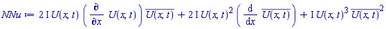 (2*I)*U(x, t)*(diff(U(x, t), x))*conjugate(U(x, t))+(2*I)*U(x, t)^2*(diff(conjugate(U(x, t)), x))+I*U(x, t)^3*conjugate(U(x, t))^2