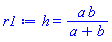 h = a*b/(a+b)