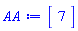 Vector(1, {(1) = 7})