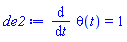 diff(theta(t), t) = 1