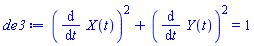 (diff(X(t), t))^2+(diff(Y(t), t))^2 = 1