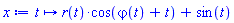 proc (t) options operator, arrow, function_assign; r(t)*cos(varphi(t)+t)+sin(t) end proc