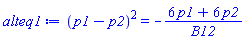 (p1-p2)^2 = -(6*p1+6*p2)/B12