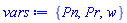 {Pn, Pr, w}